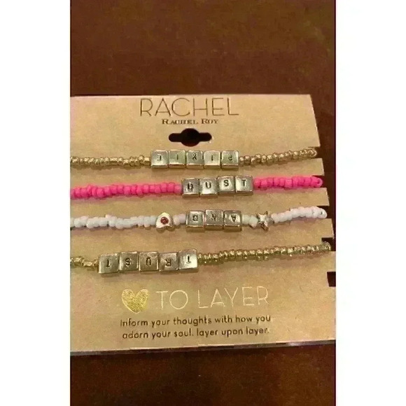 Rachel Roy set of four stretch beaded bracelets - Picture 1 of 2